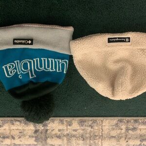 Columbia Blue and White Reversible Beanie